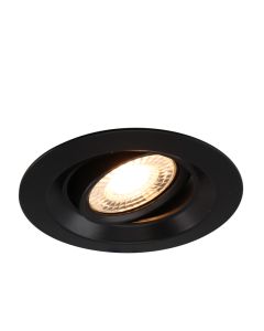 Ronde inbouwspot Tycho, zwart