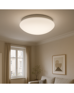 Kunststof plafondlamp wit, Sirano