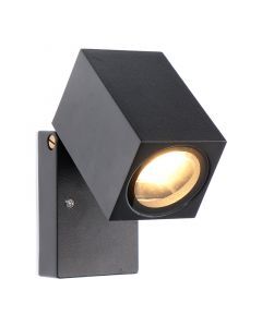 Zwarte buiten wandlamp Isobel, aluminium, modern, IP44