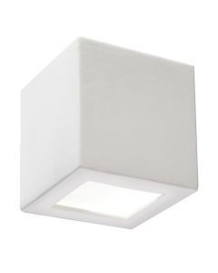 Moderne up down wandlamp Caitlin, wit, keramiek