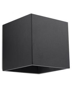 Zwarte up down wandlamp Andro, aluminium