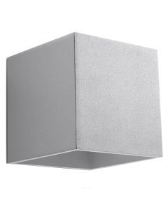 Grijze up down wandlamp Andro, aluminium