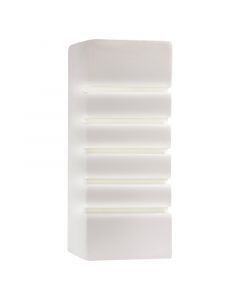 Moderne up down wandlamp Lysan, wit, keramiek