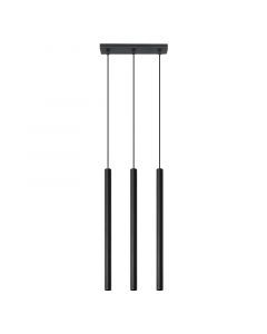 Moderne hanglamp Hillary, zwart, aluminium, 3L