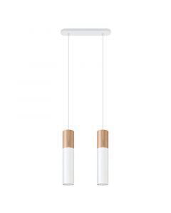 Witte hanglamp Francesca, aluminium, 2L