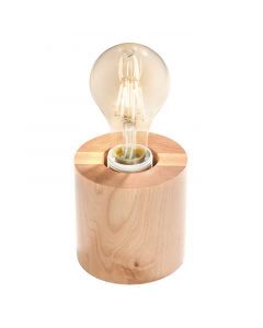 Landelijke tafellamp Anela, bruin, hout