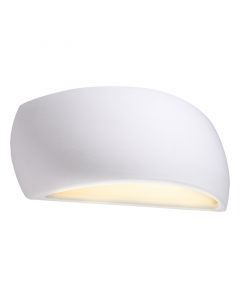 Moderne up down wandlamp Laurenz, wit, keramiek