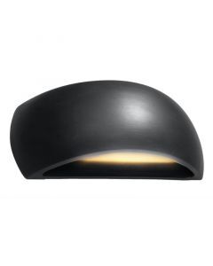Moderne up down wandlamp Laurenz, zwart, keramiek
