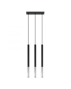 Moderne hanglamp Ilonca, chroom, aluminium, 3L
