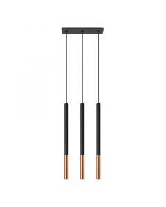 Moderne hanglamp Ilonca, koper, aluminium, 3L
