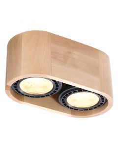 Houten opbouwspot bruin, Alessio