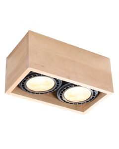 Landelijke opbouwspot Alfons, bruin, hout