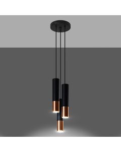 Moderne hanglamp Hediye, koper, aluminium, 3L