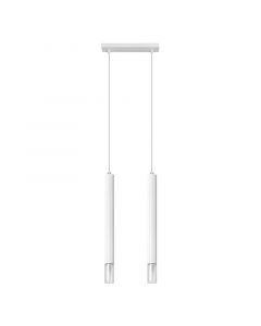 Moderne hanglamp Ishani, wit, staal, 2L