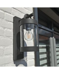 Antraciet schemersensor buitenlamp Sambesi, Modern