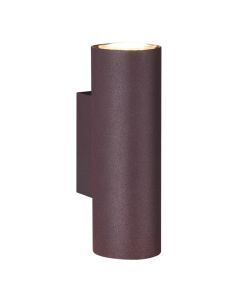 Roestkleurige up down wandlamp modern, Kaso