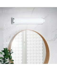 Half ronde, witte plafondlamp Lanza