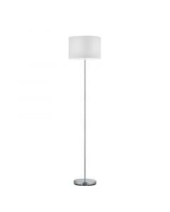 Nikkelen vloerlamp metaal, Ledbury, met schakelaar