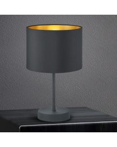 Zwarte tafellamp modern, Jeany, met schakelaar
