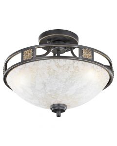 Roestkleurige plafondlamp klassiek, Letchworth
