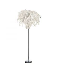 Chromen vloerlamp retro, Urwa, met schakelaar