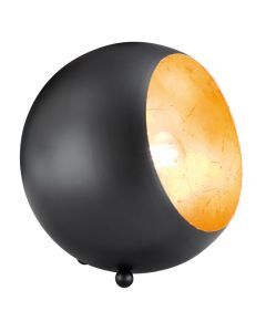 Zwarte tafellamp Berdan, metaal