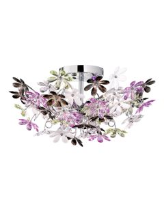 Chromen plafondlamp retro, Wooler