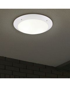 Witte plafondlamp Gandrup, Kunststof