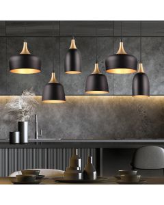 Zwarte hanglamp modern, Declan