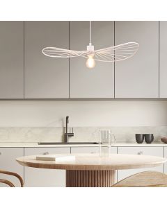 Witte hanglamp industrieel, Dejan