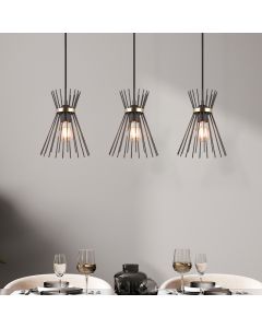 Zwarte hanglamp industrieel, Fransiscus