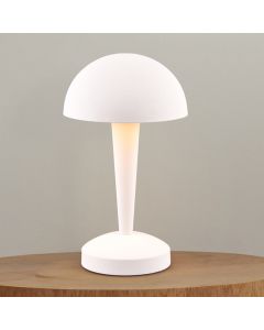 Witte tafellamp modern, Delila, met touchdimmer