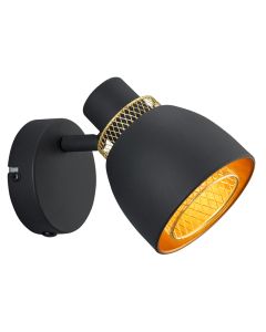 Zwarte wandspot modern, Sylvano