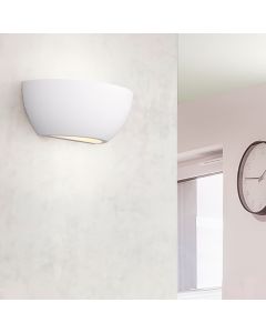 Witte up down wandlamp Viran, gips, modern