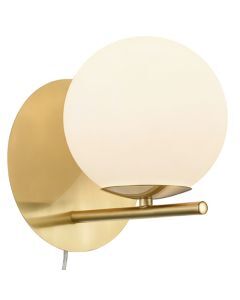 Messing wandlamp modern, Silkis, met schakelaar