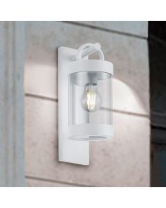 Moderne buiten wandlamp Sambesi, Wit, Met schemersensor
