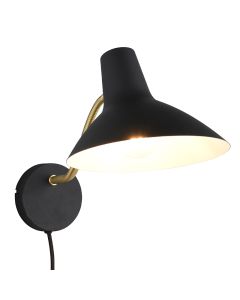 Zwarte wandlamp klassiek, Merit