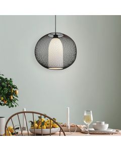 Moderne hanglamp Mariko, zwart, metaal