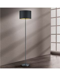 Zwarte vloerlamp modern, Jeany, met schakelaar