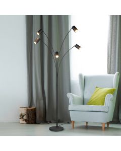 Zwarte vloerlamp modern, Kaso