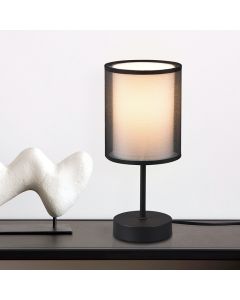 Antraciete tafellamp modern, Mirle, met schakelaar