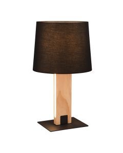 Zwarte tafellamp modern, Radia, met schakelaar