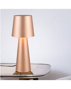Bruine tafellamp modern, Lillyam, met schakelaar