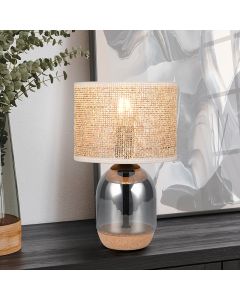 Chromen tafellamp rookglas, Madui