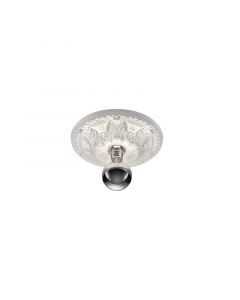 Witte plafonniere Mandisa, gips, modern