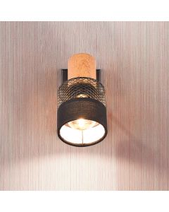 Zwarte wandspot retro, Solmaz