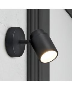 Moderne plafondlamp Nelis, zwart, metaal, IP44