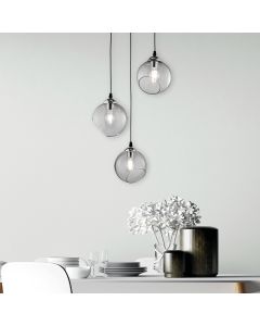 Chrome hanglamp Azibo, metaal, modern