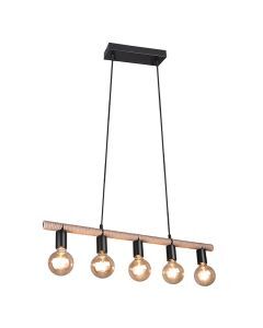 Moderne hanglamp Mikail, zwart