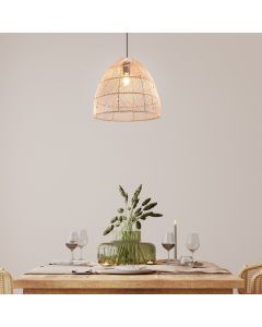 Rotan hanglamp bruin, Symon